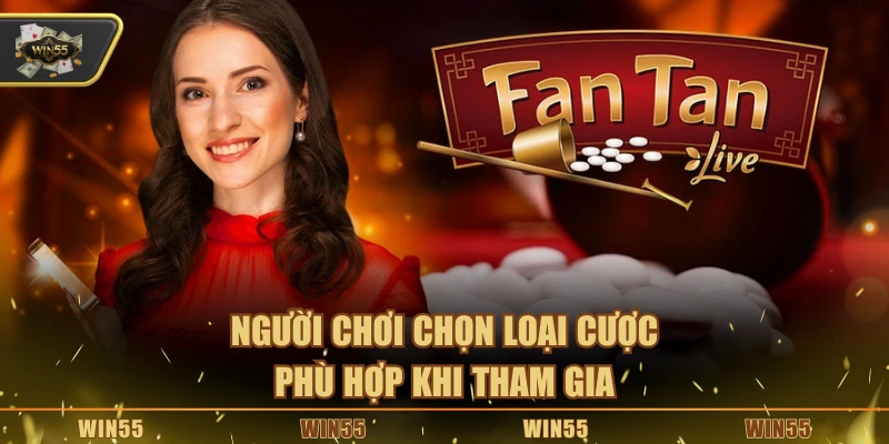 Người chơi chọn loại cược phù hợp khi tham gia